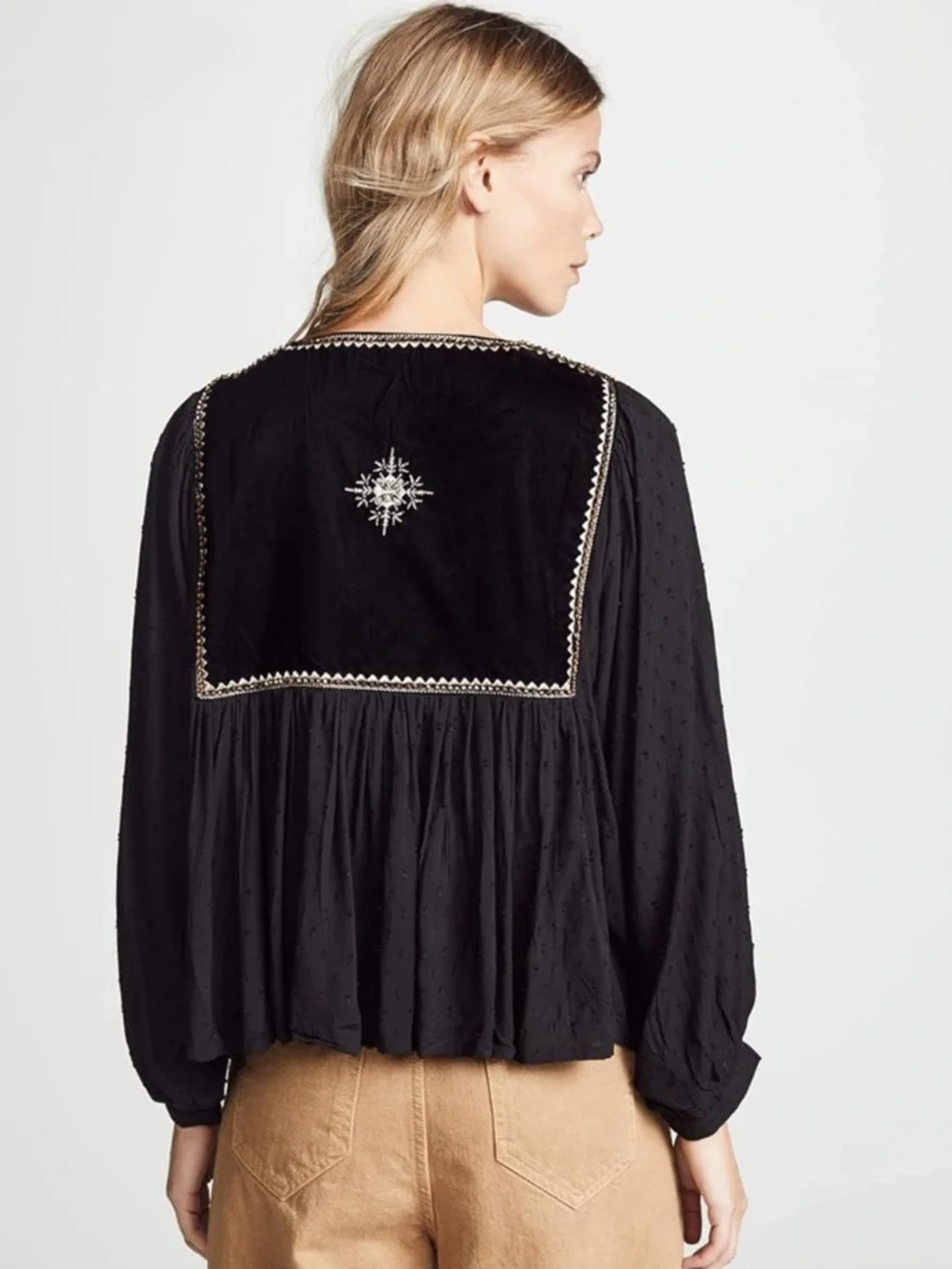 Velvet by Graham & Spencer details embroidered